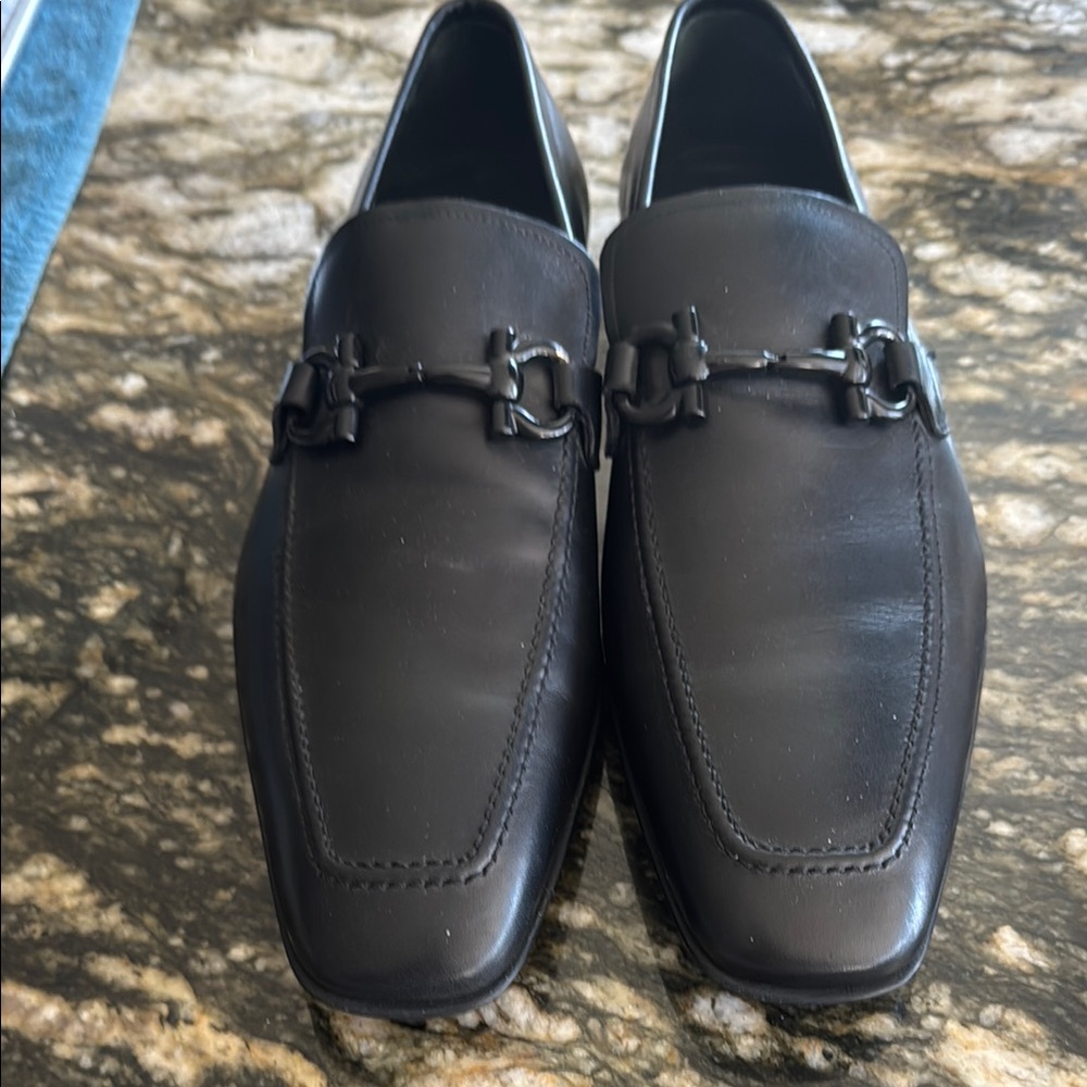 Ferragamo Men's Black Loafers Sz 12